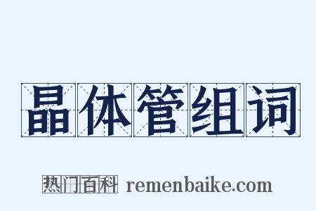晶体管组词是什么意思的图片